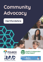 Cover of the Hertfordshire Community Advocacy Leaflet