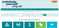 Preview of the Nottinghamshire Help Yourself website homepage