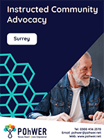 Surrey Instructed Community Advocacy leaflet cover