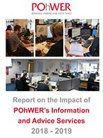 Cover of the Report on the Impact of POhWER's Information and Advice Services 2018-2019