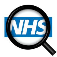 A picture of the NHS logo.