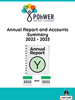 Front cover of POhWER Annual Report 2022-2023 in easy read