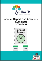 Cover of the easy read summary of the POhWER annual report and accounts 2020 to 2021