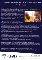 POhWER Commmunity Mental Health Service Flyer