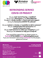 Befriending Service Covid-19 Project Poster - BID Services
