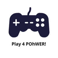 Games console controller icon with Play for POhWER written underneath