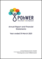 Front cover of the POhWER annual report and accounts 2020 to 2021