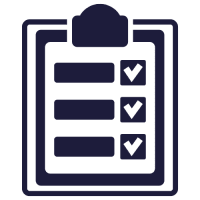 An illustration showing a paper checklist